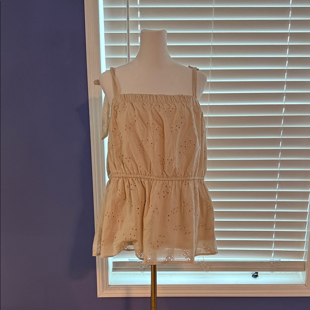 Maurices Cream Eyelet Women's Blouse